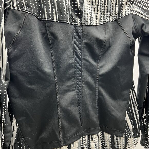 Saucony Women's Small Jacket Lightweight Running Zipper Pockets Black White - Picture 3 of 9